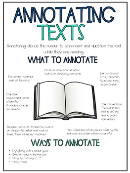 anchor chart annotation examples for students